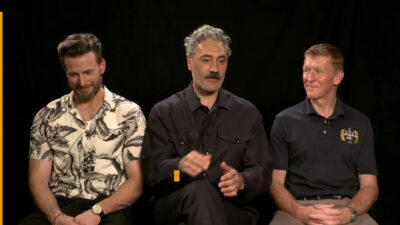 Launch Crew Interview Chris Evans, Taika Waititi and Tim Peake